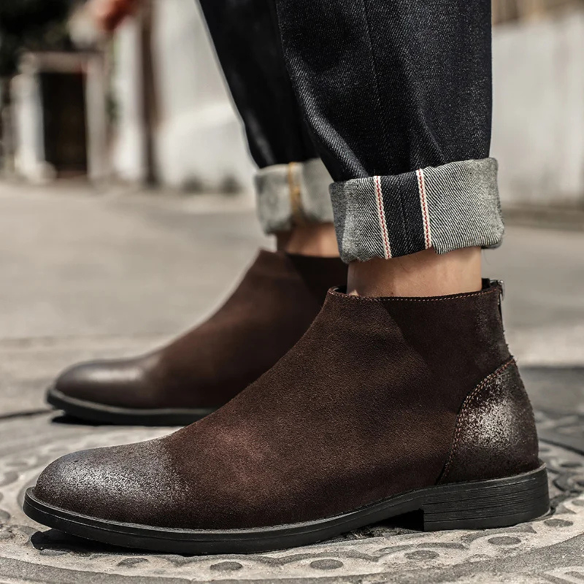 Classic Men's Suede Ankle Chelsea Boots
