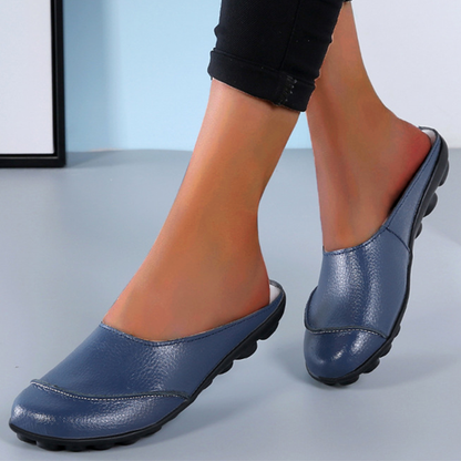 Slip On Loafers Slippers Wear Leather Soft Soles And Comfortable Flat Shoes