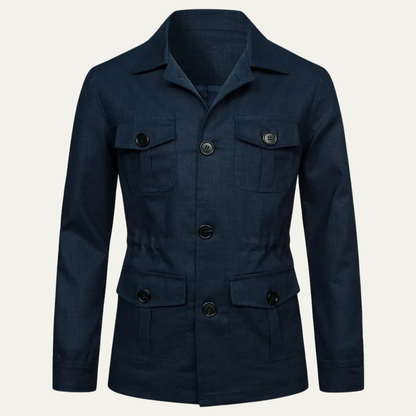 Classic Men's Relaxed Fit Cotton Blazer Jacket