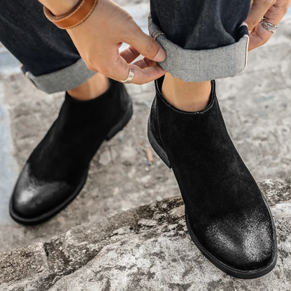 Classic Men's Suede Ankle Chelsea Boots