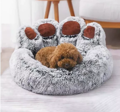 Bear Paw Calming Dog Bed AntiAnxiety Paw Bed