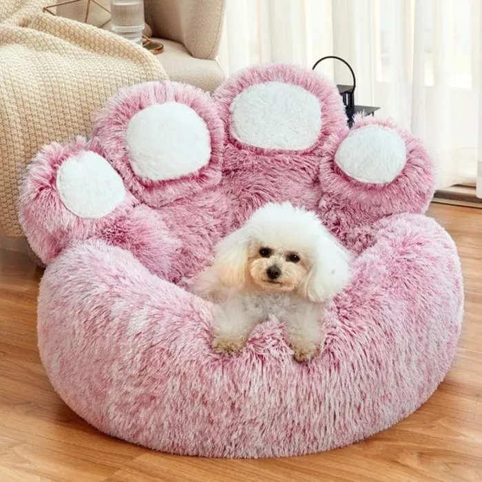 Bear Paw Calming Dog Bed AntiAnxiety Paw Bed