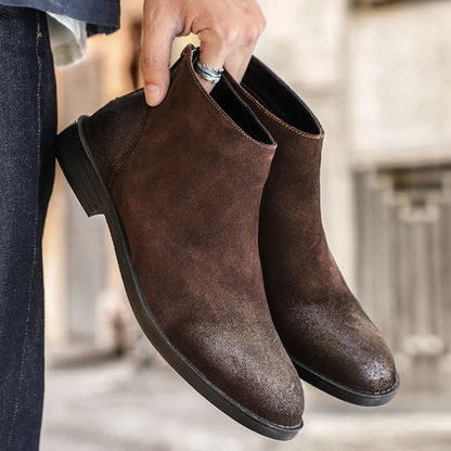 Classic Men's Suede Ankle Chelsea Boots