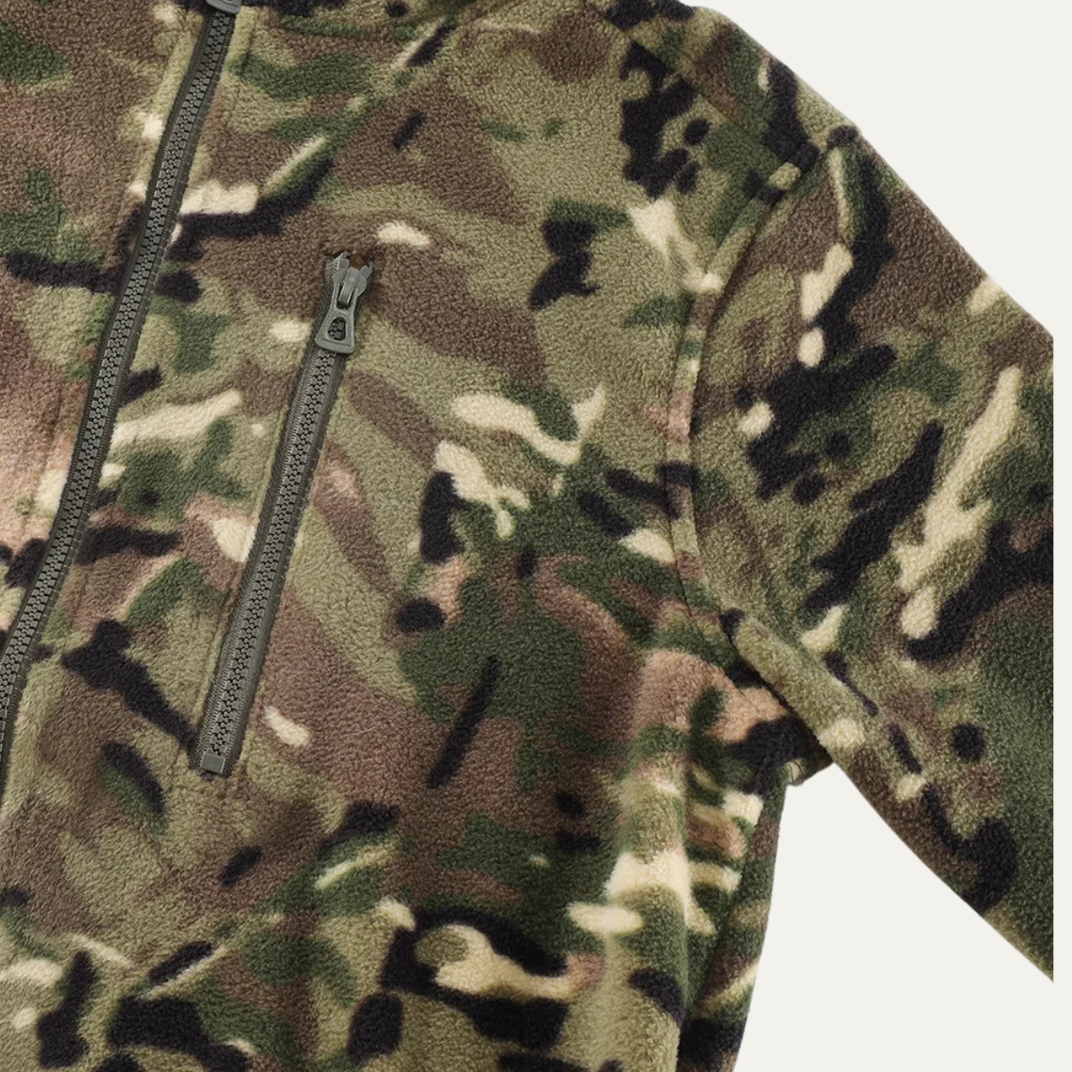 Men's Thermal Camo Fleece Zip Jacket