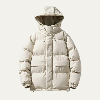 Insulated Men's Hooded Puffer Coat - OutfitLondon