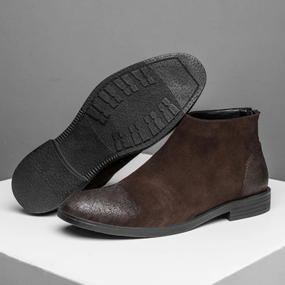 Classic Men's Suede Ankle Chelsea Boots - OutfitLondon