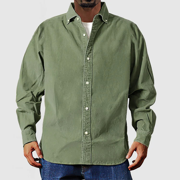 Rustic Textured Button Down Shirt
