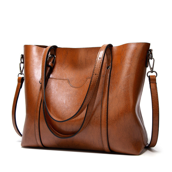 Luxury Leather Tote Handbag - OutfitLondon