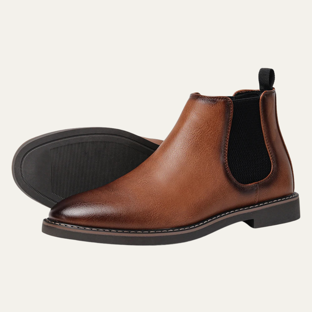 Stylish Men's Black Leather Chelsea Ankle Boots - OutfitLondon