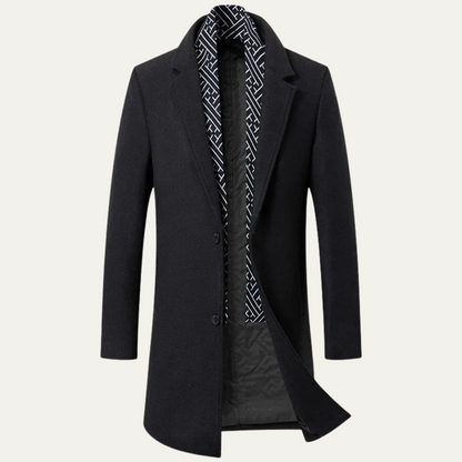 Luxury Mens Wool pea Coat for Winter - OutfitLondon