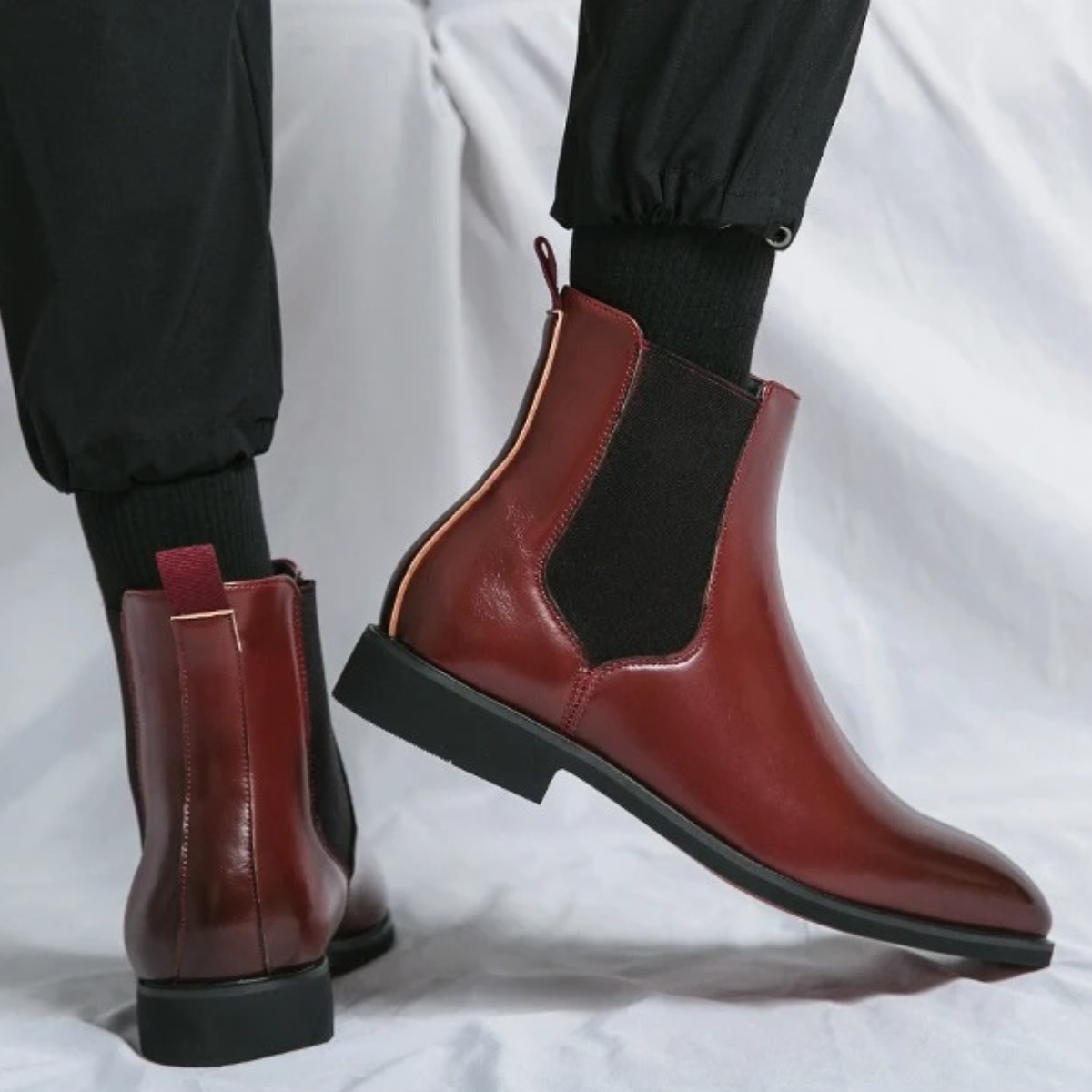 Brown Leather Mens Classic Ankle Boots