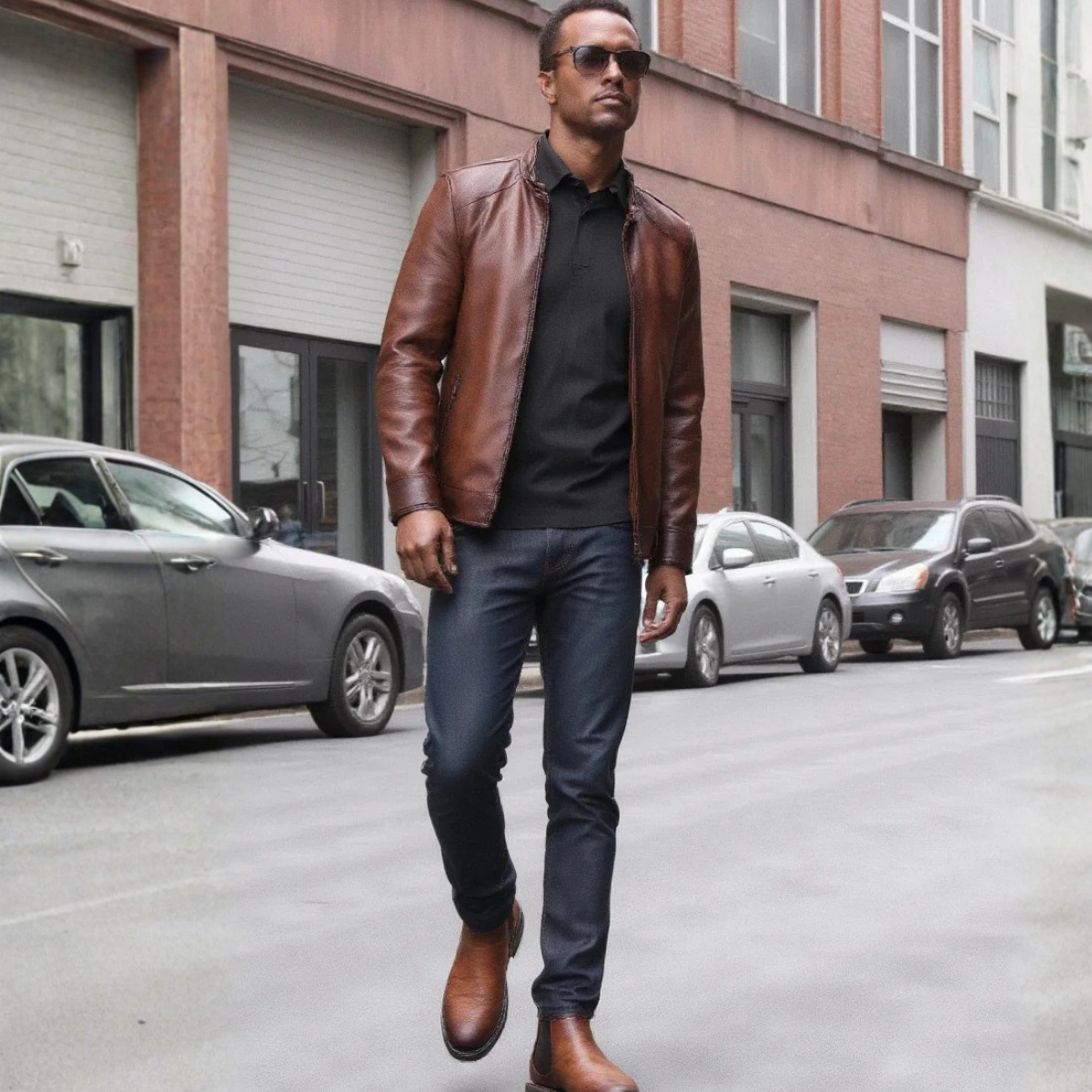 Brown Leather Men's Chelsea Ankle Boots