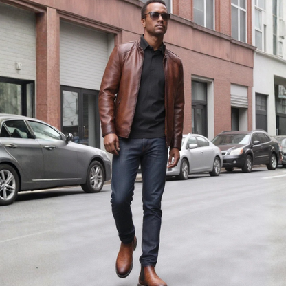 Brown Leather Men's Chelsea Ankle Boots
