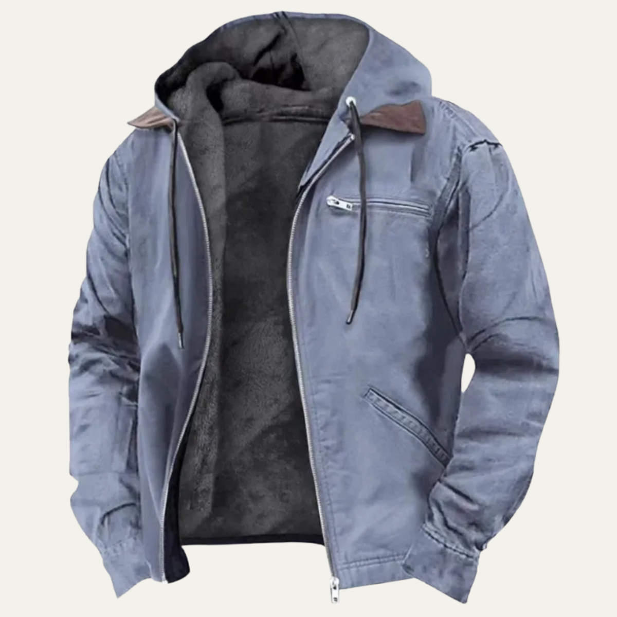 Men's Slim Water Resistant Fleece Hoodie Jacket