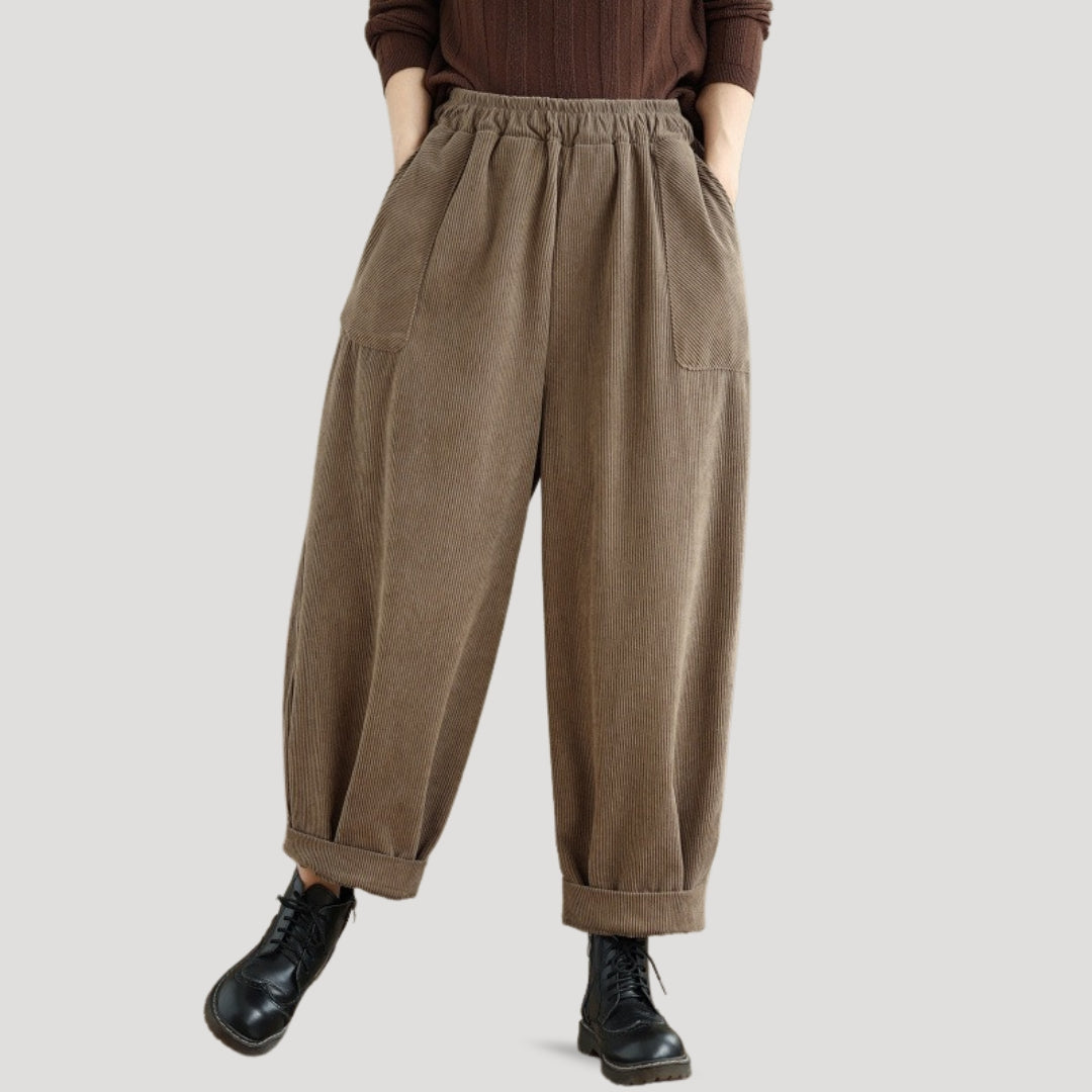 Soft High Waisted Corduroy Flare Pants