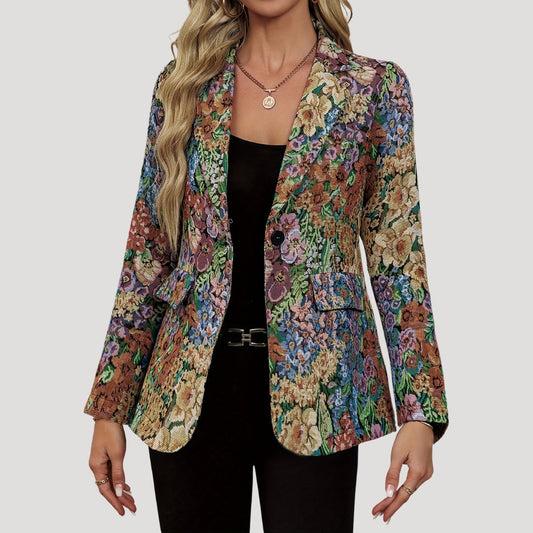 Vintage Blossom Print Coat - OutfitLondon
