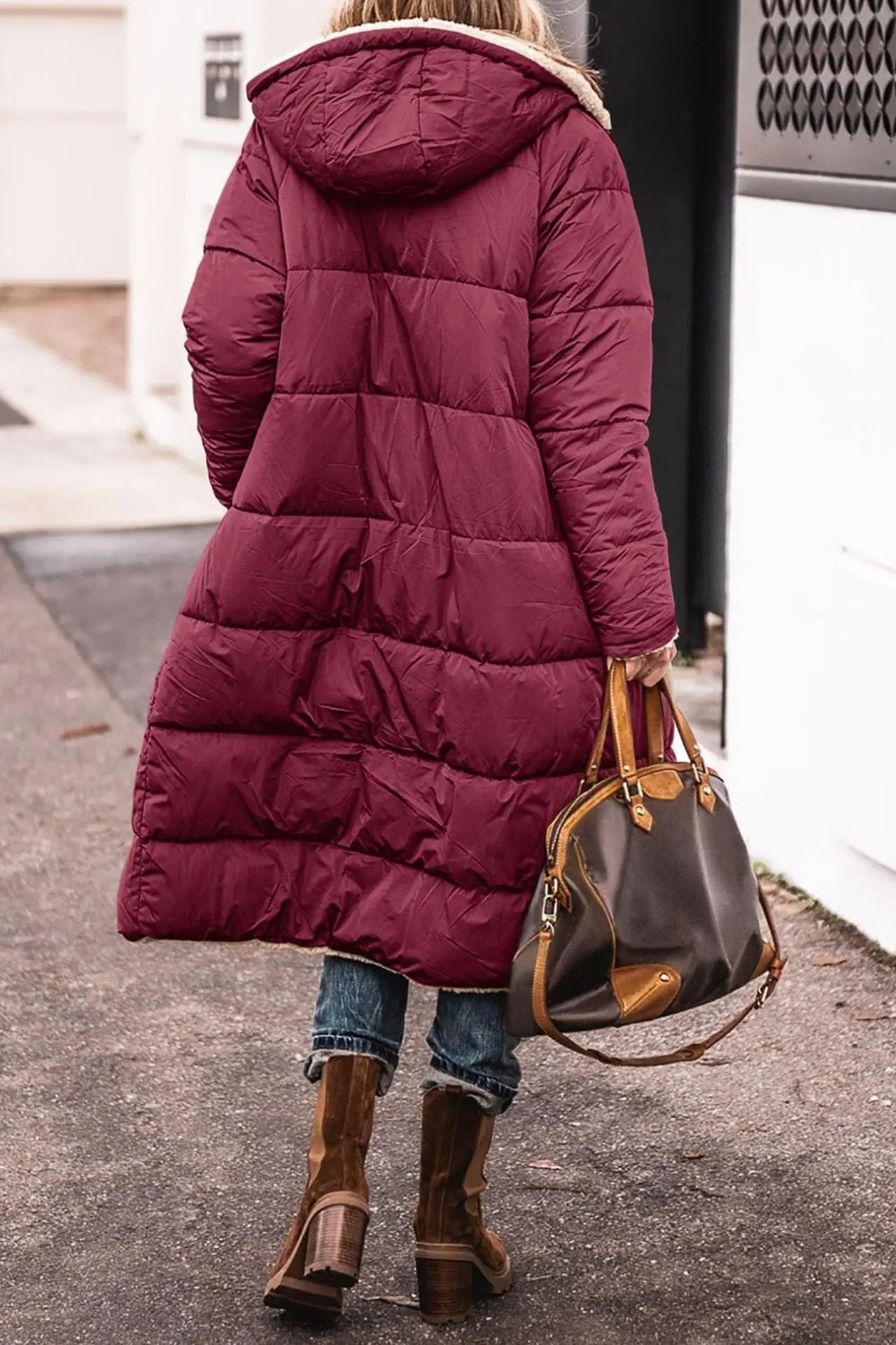 Warm Reversible Women's Parka Coat