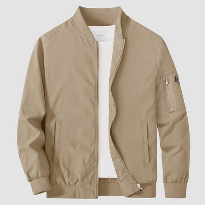 Men's Vintage Style Zip Up Bomber Coat