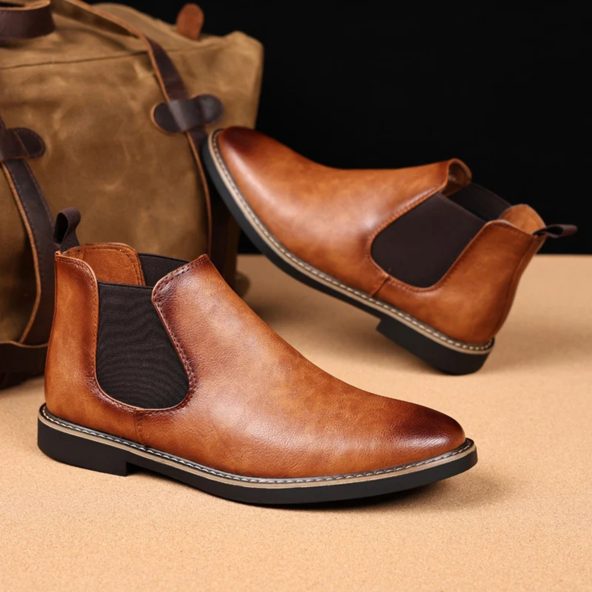 Classic Men's Genuine Leather Ankle Boots