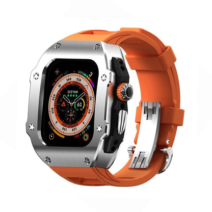 Tough Apple Watch Ultra Stainless Steel Bracelet Strap - OutfitLondon