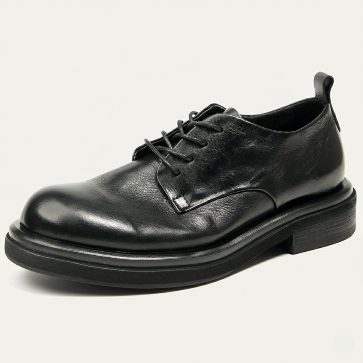 Classic Black Leather Oxford Shoe