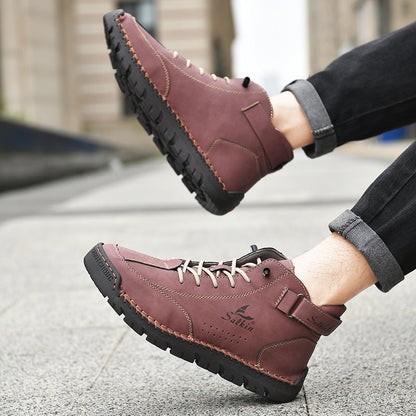 Authentic Brown Leather Ankle Boots