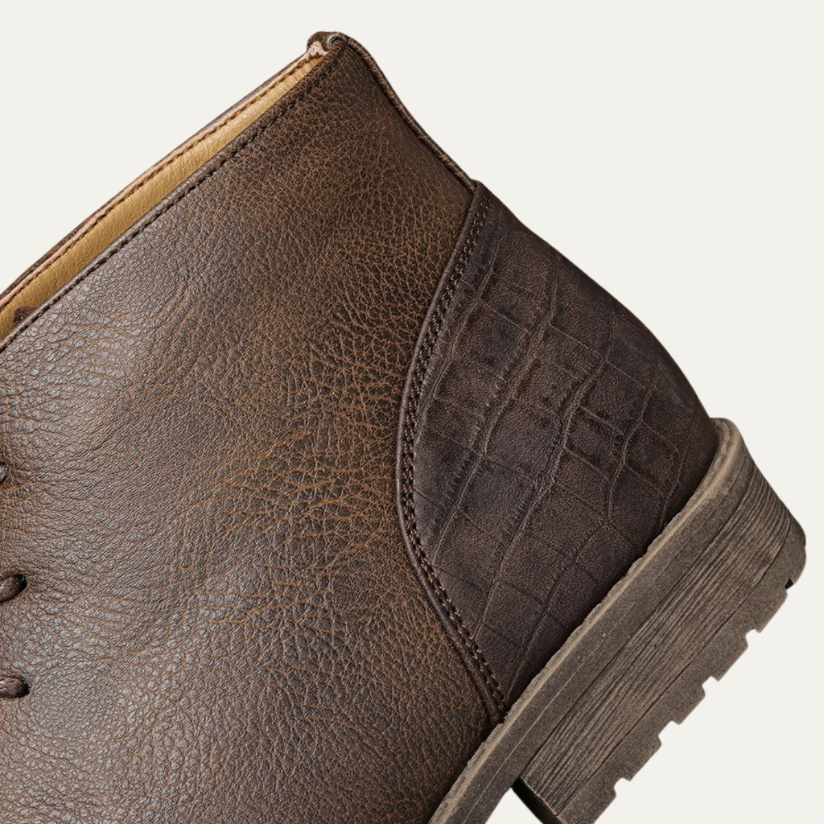 Vintage Men's Brown Leather Ankle Boots