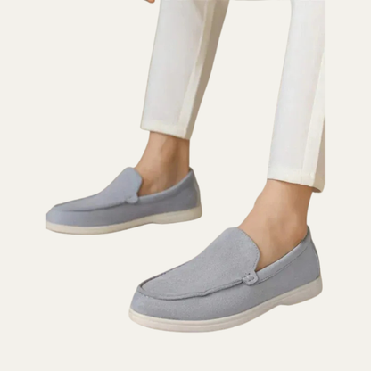 Men's Simple Leather Slip On Loafers Shoes