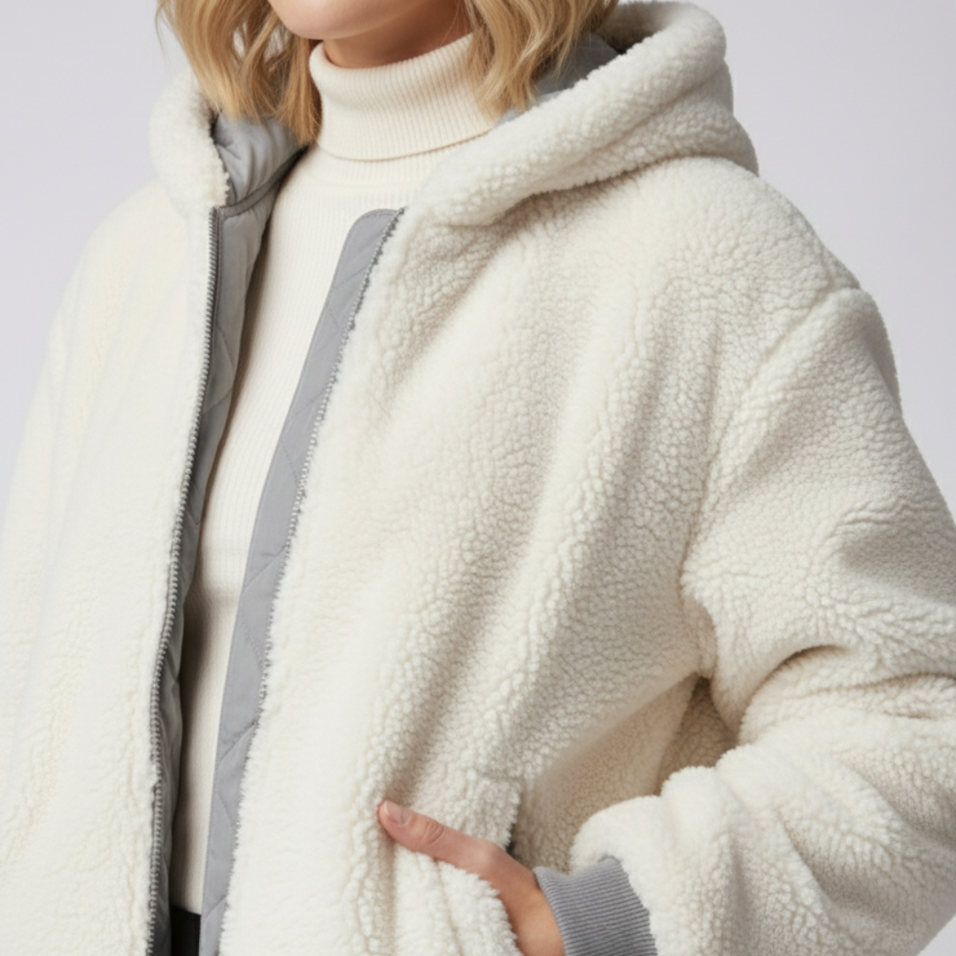 Warm Reversible Puffer Jacket for Women