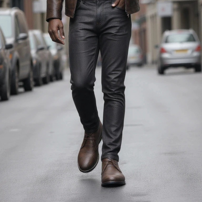 Rustic Men's Classic Brown Leather Ankle Boots