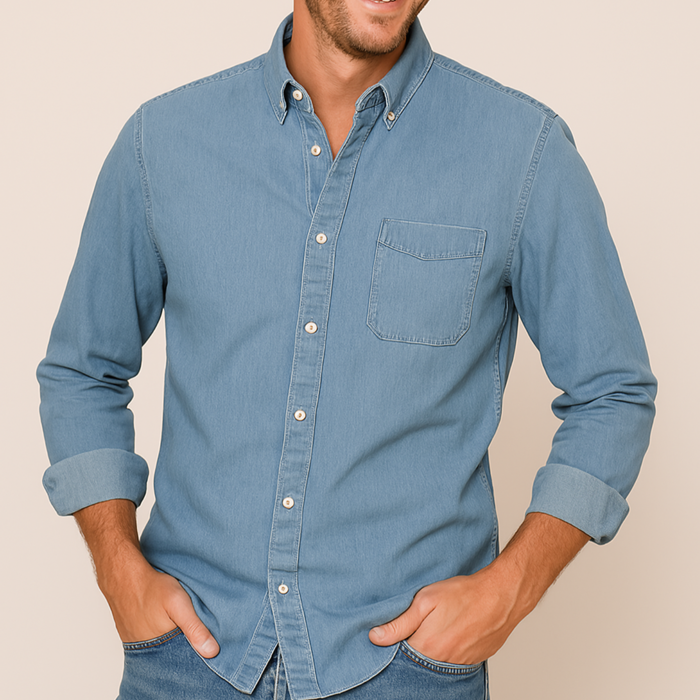 Men's Classic Relaxed Fit Dress Shirt