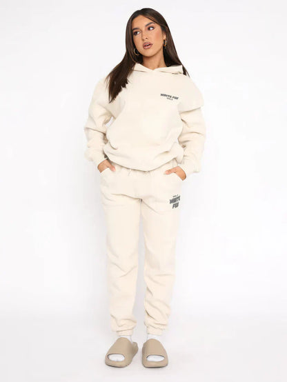 Pink Hoodie and Sweatpants Set for Women