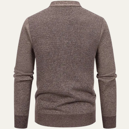 Men's Cozy Crew Neck Pocket Cardigan Sweater