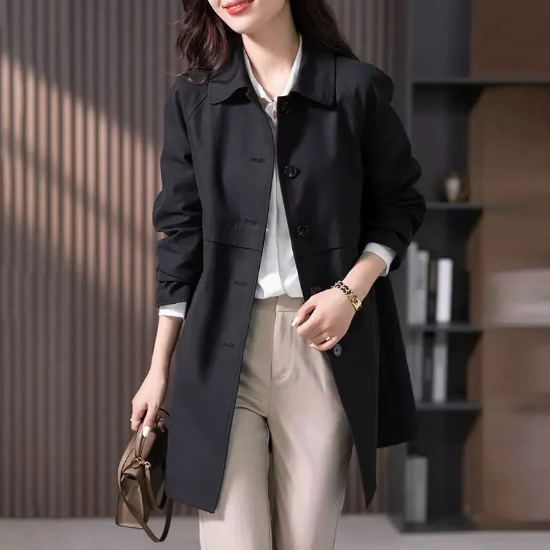 Elegant Ladies Classic Trench Coat