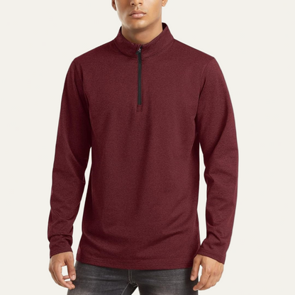 Men's Performance Quarter Zip Polo Shirt