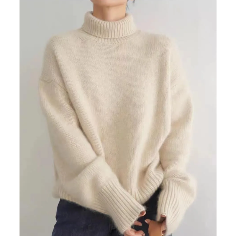 Warm Women's Fuzzy Cable Knit Sweater