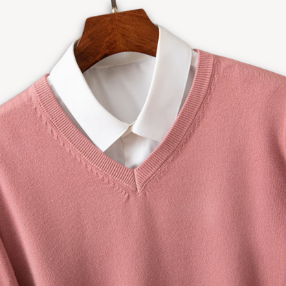 Luxury Men's Soft V-Neck Cashmere Sweater