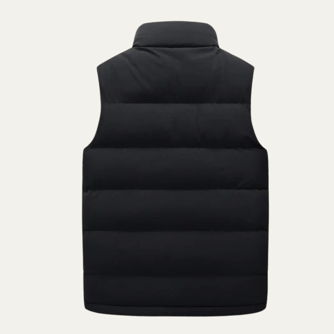 Warm Insulated Padded Zip Vest for Men