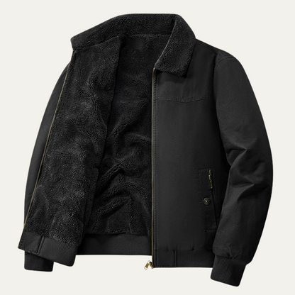 Warm Reversible Men's Fleece Bomber Jacket