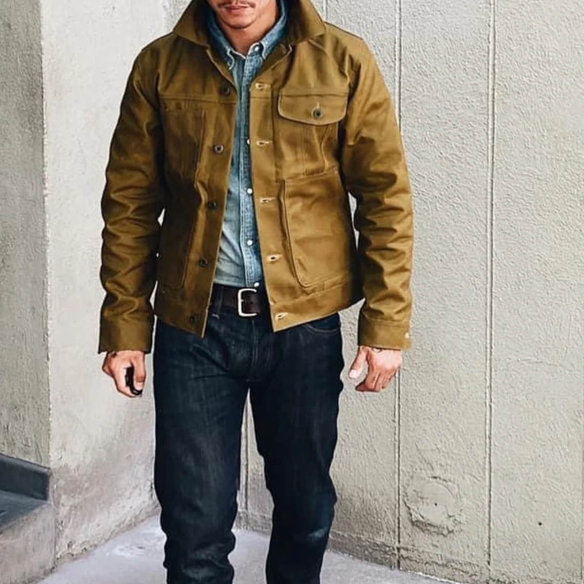 Classic Mens Vintage Canvas Ranch Jacket