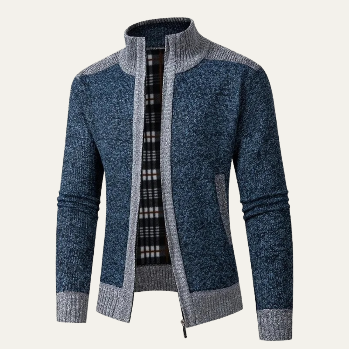 Thick Insulated Men's Fleece Lined Zip Up Jacket