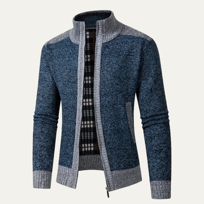 Thick Insulated Men's Fleece Lined Zip Up Jacket