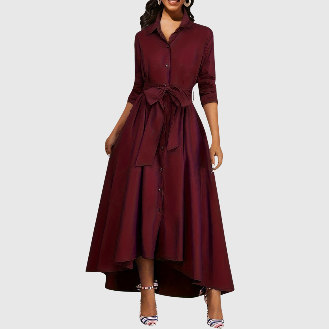 Chic Long Sleeve Maxi Dress - OutfitLondon
