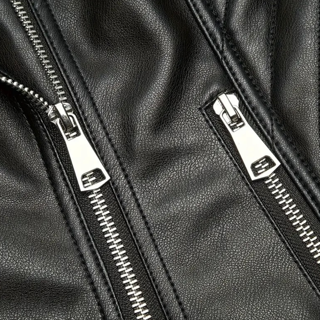 Vegan Leather Moto Jacket for Ladies