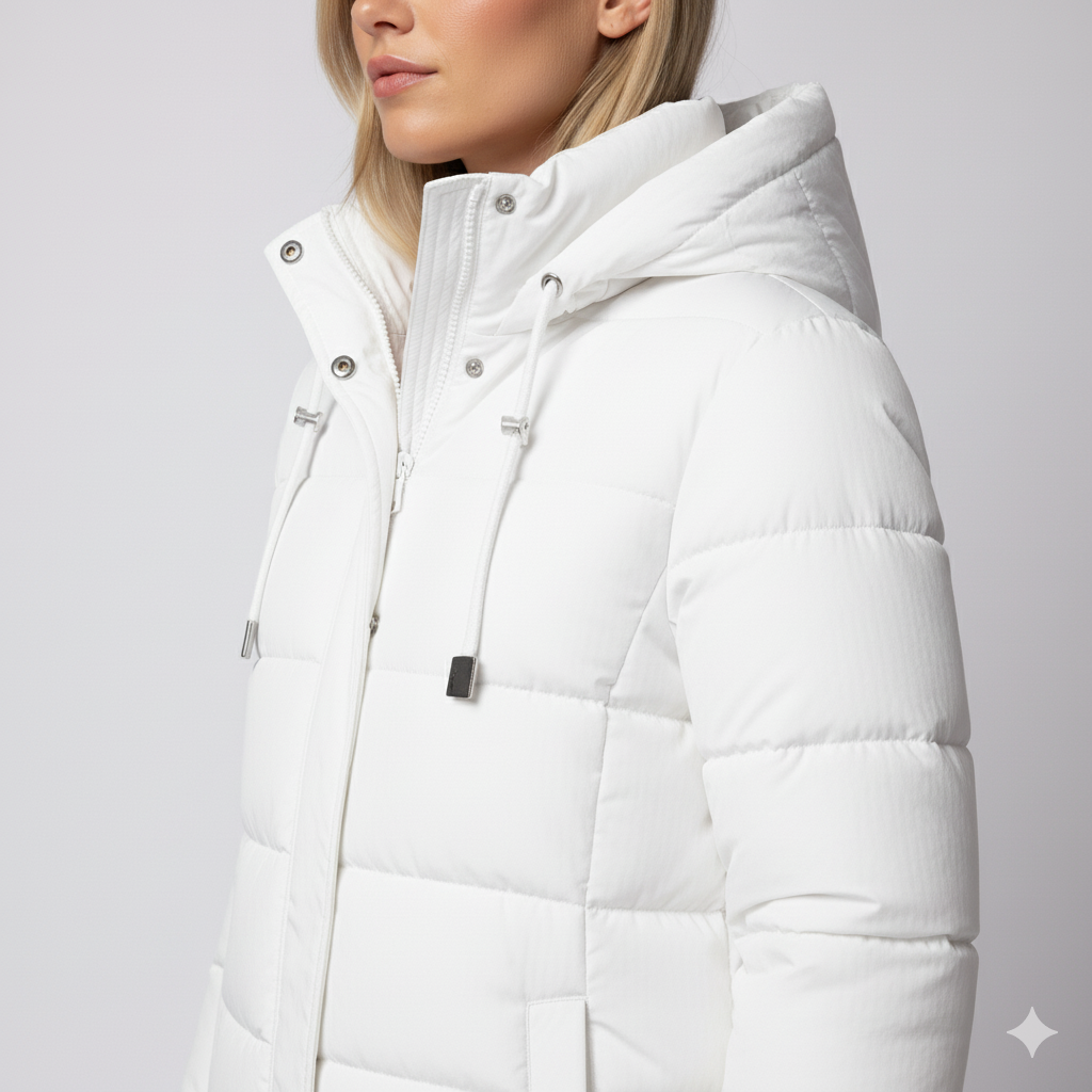 Warm Padded Women's Parka Coat with Hood