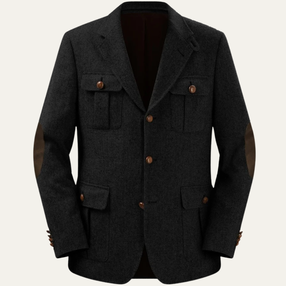 Classic Men's Tweed Wool Blazer Jacket