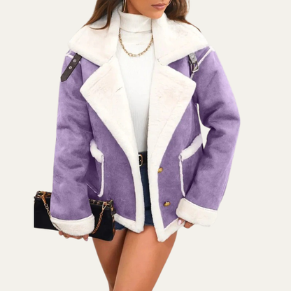Short Faux Leather Biker Jacket