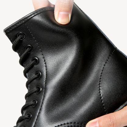 Tough Leather Military Boots - Waterproof Ankle Footwear