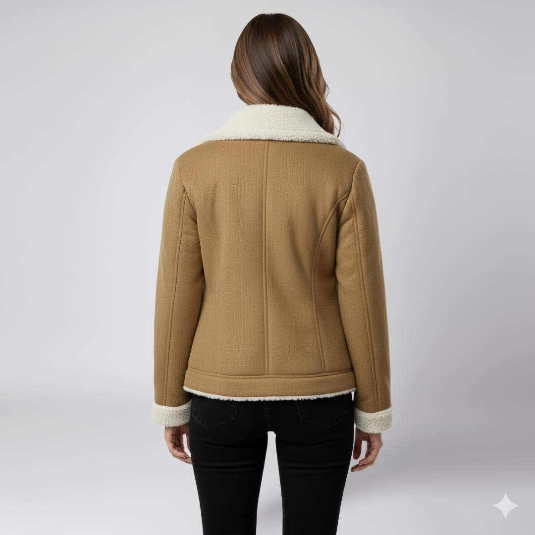 Warm Women's Parka Jacket with Fleece Lining