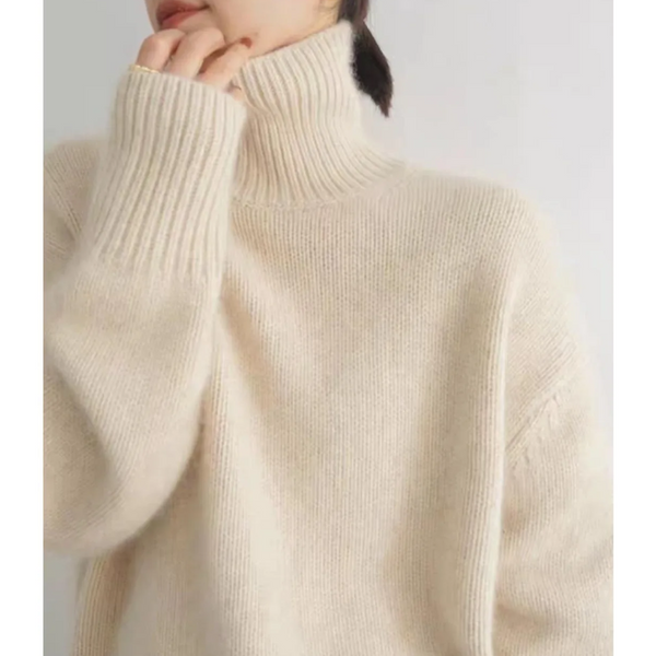 Cozy Women's Soft Crew Neck Wool Sweater - OutfitLondon